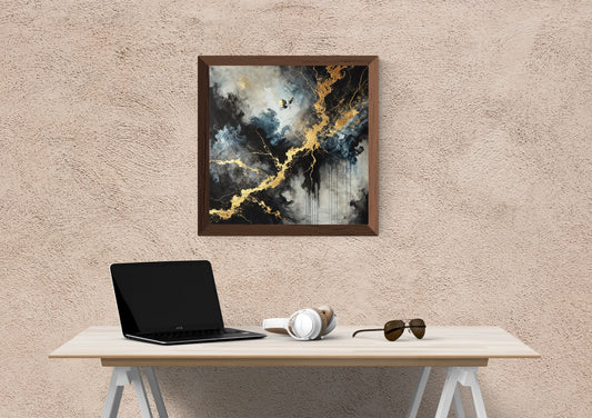 Eclipsed Reverie (30 in by 30 in) Wall Art Digital